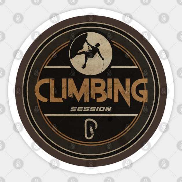 Climbing Session Sticker by CTShirts